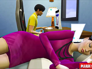 Japanese step-son fucks asian stepmom  check out watching porn masturbating next to her-Family Sexual relations Taboo - Adult Small screen